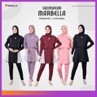 ราคา Rocella ชุดว่ายน้ํา Marbella Muslimah Syari ชุดว่ายน้ํามุสลิมชุดกระโปรงแขนยาวกางเกง (53702703893)