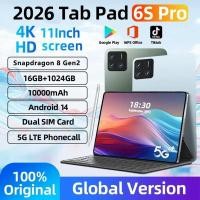 ราคา Pad 6S Pro Tablet pc Android 14 คอมพิวเตอร์แท็บเล็ต Snapdragon 8 Gen2 โทรศัพท์แท็บเล็ต GPS 5G WiFi (42203165524)