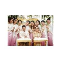 ราคา สอบถามทางช่องแชทเช่า ชุดไทย ชุดเพื่อนเจ้าสาว ชุดไทยผ้าถุงสีชมพูไล่สี สไบเรียบ สีครีมงาช้าง (อมินตราสไลด์สี-001-ครีมงาช้า (29102939925)