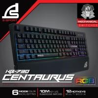 ราคา คีย์บอร์ดเกมมิ่ง SIGNO GAMING KEYBOARD SEMI MECHANICAL CENTAURUS KB-730 (BLACK) (6686333416)