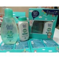 ราคา ชุดของขวัญจากธรรมชาติBabimild ผลิตภัณฑ์อาบน้ำสระผม และแป้งจมูกข้าวสาลี (4915907225)