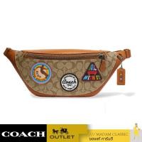 ราคา NEW กระเป๋าคาดอก COACH CJ513 WARREN BELT BAG IN SIGNATURE CANVAS WITH PATCHES (QBE7V) (26619442210)