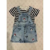 ราคา เอี๊ยมกระโปรงคู่เสื้อเด็กหญิง H&M ของแท้มือสอง size 80(9-12m) (24578788693)