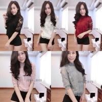 ราคา พร้อมส่งงง.. เสื้อลูกไม้งานสไตส์เกาหลีน่ารักๆไฮโซสุดๆ (13213836)