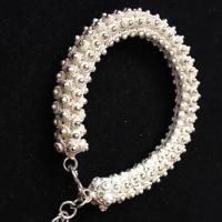 ราคา สร้อยข้อมือเงินแท้92.5 ลายดอกพิกุล ขนาดข้อมือ 5-6 ซม (3538017527)