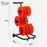 ราคา โรลม้วนเก็บสายไฟ โรลปล่อยสายไฟ 6 ม้วน โรลเก็บสายไฟ พร้อมถาดใส่เครื่องมือ *สีแดง* (40676455682)
