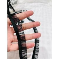 ราคา ริบบิ้นผ้าระบายโปร่งยืด 1.75cm. (สีดำ) (42277605008)