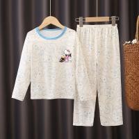 ราคา ชุดนอนแขนยาวคอกลม polyester สไตล์น่ารักสำหรับเด็กผู้หญิง (45303091923)