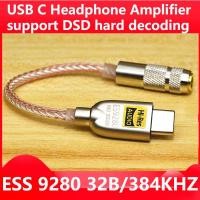 ราคา USB Type-C To 3.5mm Jack Audio Adapter Portable HIFI DAC Headphone Amplifier Decoder Converter For Andoid Win10 Ipad ES9280c (12132222117)