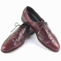 ราคา USED/80s Vintage Made in USA Dexter Full Brogue Wingtip Shoes Burgundy size 10.5M 28.0 Men's (56103000323)