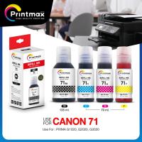 ราคา หมึกเติม Printmax Canon G-Canon 71 สีดำ ฟ้า แดง เหลือง 70 มล. (28581576632)