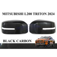 ราคา ครอบกระจกมองข้าง มิตซูบิชิ ไทรทัน 2024 2025 2026 รุ่นเว้าไฟเลี้ยว MITSUBISHI TRITON MV ครอบกระจก เคฟล่า ดำ โครเมี่ยม (29258425893)