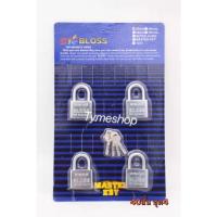 ราคา สะเดาะไม่ได้ กุญแจชุด แม่กุญแจ 40 mm คอสั้น คอยาว 4ตัว/ชุด แบบ MASTER KEY (26577613491)