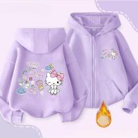 ราคา Hello Kitty จาก Sanrio เสื้อฟลีซซิปฮู้ดสำหรับเด็ก สวมใส่สบายในหน้าหนาว (43176298757)