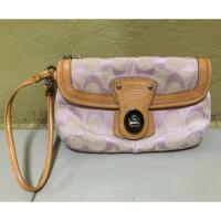 ราคา ของแท้ 100% กระเป๋าสตางค์ Coach คล้องมือมือสอง (4630630067)