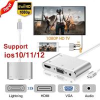 ราคา Lightning to VGA HDMI สายแปลง VGA และ HDMI ต่อกับ iphone ipad (4743456359)