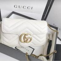 ราคา Used GUCCI GG Marmont Super Mini Super Mini Bag Crossbow Bag (43164189705)