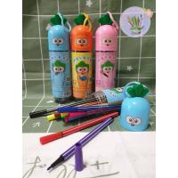 ราคา สีเมจิก ▶️▶️ ปากกาเมจิก 12 สี ️ พร้อมกล่องพลาสติกลายแครอท น่ารัก (17709529677)