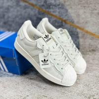 ราคา Adidas superstar 2022 ผ้าใบสีขาวครีมชมพูฟ้ารุ่นใหม่ล่าสุดสำหรับผู้ชายและผู้หญิง Shell Toe 2023 รองเ (29657137477)