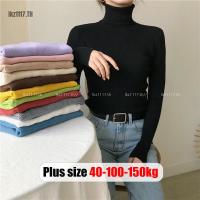 ราคา Plus Size✅เสื้อไหมพรมผู้หญิง สาวอวบ ไซส์ ใหญ่ สเวตเตอร์ คอเต่า เข้ารูป สีพื้น เกาหลี แฟชั่น Oversize พลัสไซส์ สาว อวบอ้วน ใส่ได้ (56551525802)