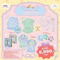 ราคา ( อ่านรายละเอียดก่อนสั่งนะคะ ) รวมชุดนอนเจ้าหญิงดิสนีย์3ชุด /แถมยางมัดผม3/ Happy Sunday DISNEY PRINCESS Pajamas (24371931230)