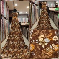 ราคา KATUN ผ้าคอตตอนญี่ปุ่นลายดอกน้ําตาลคาราเมล (43470961484)