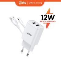 ราคา OLIKE C201 DUAL USB CHARGER HEAD 12W MICRO USB CHARGER ADAPTER (54201274928)