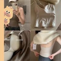 ราคา bearbraเสื้อสายเดี่ยวผ้าฝ้าย บราสายเดี่ยวฟองน้ำในตัว สีทึบ มีฟองดันทรงในตัว เก็บทรงได้ดี พร้อมส่ง (44220501399)