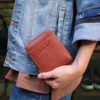 ราคา ซิปรอบเล็กกะทัดรัด หนังฟอกฝาดเท่คลาสสิคกระเป๋าสตางค์ซิปรอบใบสั้นหนังวัวแท้ Cracker (Hatsukoi Leather Wallet) (1723261938)