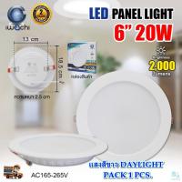 ราคา โคมไฟดาวน์ไลท์ LED ดาวไลท์ LED 6 นิ้ว 20W ดาวน์ไลท์ฝังฝ้า โคมไฟ LED โคมไฟติดเพดาน LED หลอดไฟดาวน์ไลท์ แบบกลม IWACHI (16572139087)
