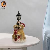 ราคา [สวย] ตุ๊กตาครอบครัวโกลเด้นรีทรีฟเวอร์เรซินตลกสําหรับตกแต่งลานบ้าน (47954005058)