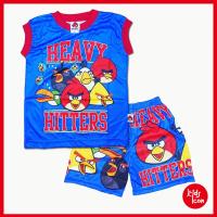 ราคา เสื้อยืดแขนสั้น เด็กผู้ชาย เสื้อเด็ก เสื้อผ้าเด็ก ชุดเด็ก ชุดนอน กางเกงขาสั้น ลายลิขสิทธิ์แท้100% ลาย Angry Birds (4006442495)