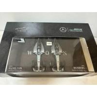 ราคา 1/43 Mini Cut Mercedes-Benz f1 w06 ชุดรถคู่, 2015 Ross Borg Hamilton Championship Set.บรรจุภัณฑ์เดิม,บรรจุภัณฑ์ Me 05 W06 สองชุดมีส่วนลด (48250720720)