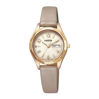 ราคา [Citizen] Wristwatch Wicca Solar Tech Waterproof Popular Leather Strap & Date KH3-525-90 Ladies Beige (41006310929)
