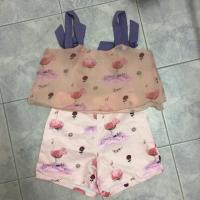 ราคา [ติดจอง] จั๊มสูทขาสั้น ป้าย something sz S (579113186)