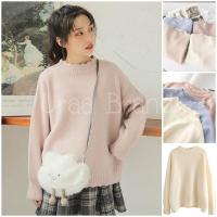 ราคา อก 38-54 นิ้ว (พร้อมส่ง) เสื้อไหมพรม เสื้อไหมพรมคอกลม คอตกแต่งลายยัก รุ่น สเวตเตอร์ Round Neck Sweater Yakyak (18754389846)