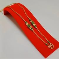 ราคา คอลายสี่เสาลงยาสีเขียวขั้นตุ้ม2สลึง20นิ้ว (25270733277)