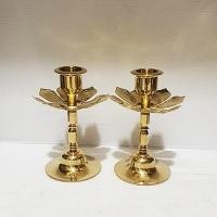 ราคา เชิงเทียนกลีบบัว สูง 4.3 นิ้ว ขนาดกว้างกลีบบัว 3 นิ้ว (10610855602)