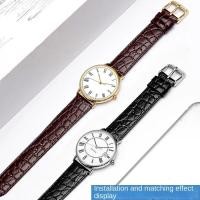 ราคา สายนาฬิกาหนังแท้สําหรับ Longines Magnificent Jia Lan Melody of Lyre Series L4.760.4 Mens Womens Cowhide Watchband 20 มม. (42973652023)