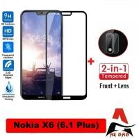 ราคา ฟิล์มกระจกนิรภัย NOKIA X6 / 6.1+ FULL COVER BONUS TEMPERED GLASS CAMERA NOKIA X6 / 6.1 PLUS (41253764282)