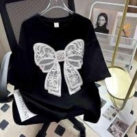 ราคา Teedy Teeเสื้อยืดสาวอวบ เสื้อยืด oversize สวมใส่สบาย สาวอวบ สไตล์เกาหลี ทรงหลวม ลาย “BOW Lace” ผ้าฝ้าย 100% S-4XL (27381250675)