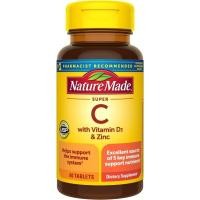 ราคา Nature Made Super C with Vitamin D3 and Zinc Tablets, Dietary Supplement, 70 Count (45701957798)
