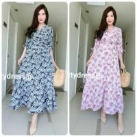 ราคา เดรสยาวสาวอวบลายต้นมะพร้าว (2662770234)