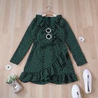ราคา เดรสลายจุดสีเขียวววว น่ารัก ซัก1ครั้ง (4534565892)