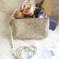 ราคา COACH F58321 MESSICO TOP HANDLE POUCH IN SIGNATURE (1795406997)