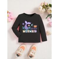 ราคา ' เสื้อยืดปาร์ตี้วันเกิดนางเงือก-แขนยาวรอบคอด้านบนลําลองกับการออกแบบหางนางเงือกผ้ายืดนุ่มสําหรับชุดฤดูใบไม้ผลิ/ตก,งานพ (57852964015)