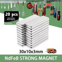 ราคา 20ขึ้น แม่เหล็ก ขนาด 30*10*3mm แม่เหล็กแรงสูง นีโอไดเมียม 30mm x 10mm x 3mm Magnet Neodymium แม่เหล็กแรงสูงรูปสี่เหลี่ยม (43612405502)