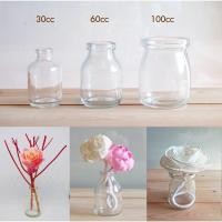 ราคา ขวดแก้ว แจกันแก้ว ขวดใส่น้ำหอม ขวดพุดดิ้ง 30/50/60/100cc เซ็ต 10 ใบ (18971363055)