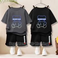 ราคา เสื้อยืด เด็กเด็กสไตล์เกาหลี[110-160ซม.] เด็กชายฤดูร้อนแขนสั้นกางเกงขาสั้นสูทสไตล์ตะวันตกขนาดเล็กขนาดกลางเด็กเสื้อผ้ารูปแบบใหม่เสื้อยืดห้าจุ (42561319537)