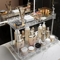 ราคา ชั้นวางเครื่องสำอาง ชั้นวางของ แบบใส วางเครื่องสำอาง ชั้นเก็บเครื่องสำอาง อะคริลิคแบบสองชั้น (29021678029)